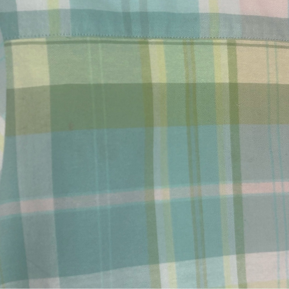 SOLD~Rockies Plaid Pastel Rodeo Cowgirl Button Shirt L - Picture 7 of 7